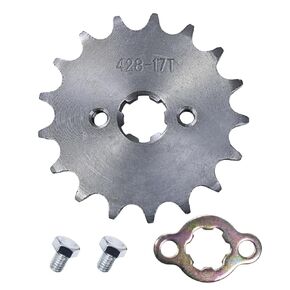 Motorcycle 428 17T 17mm Front Engine Sprocket for 50cc 70cc 90cc 110cc 125cc 140cc TaoTao Hellcat Gen 2 Apollo Roketa Coolster Sunl Boom Vader Pit Dirt Bike Mini Bike ATV 4 Wheeler