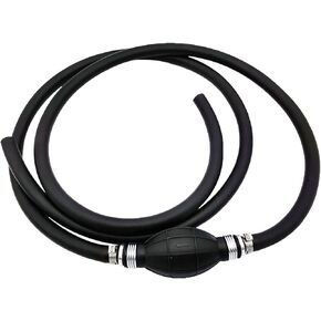 12mm 1/2" Fuel Line Assembly 1/2" 6FT Fuel Line Marine Outboard Tank Fuel Hose Line Assembly with Hand Bulb Primer Pump Steel Clamps for Marine Outboard Boat Motor RVs Fuel Assembly