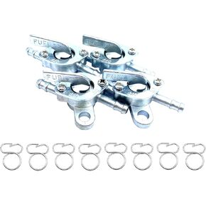 4Pcs 6mm Inline Gas Fuel Petcock Shut Off Valve for 50/70/90/110/125/140/150cc Pit Quad Dirt Bike ATV