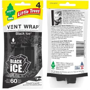 Little Trees Car Freshner Black Ice Rectangle Air Strumener RP 4 CT