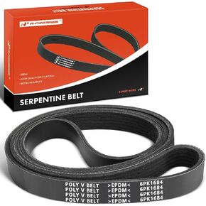 A-Premium Engine Serpentine Drive Belt Compatible with Jeep, Dodge, Buick, Chevrolet, Chrysler & Pontiac Cars - Grand Cherokee, Charger, Durango, Challenger, Regal, Impala, Monte Carlo, 300, & More