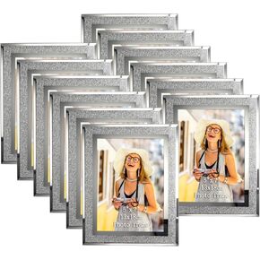 Calenzana 4x6 Picture Frame Sparkle Glass Photo Frames Set for Tabletop, 2 Pack in Kuwait