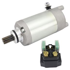 Starter w/Relay for Yamaha Timberwolf 250 1992-2000 YFB250 2WD 4WD, Tri-Moto 200 YTM200E 1983-1985, Tri-Moto 225 YTM225D 1983-1986, Moto-4 200 YFM200 1985-1989, 29U-81800-61-00 18754