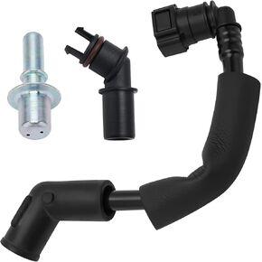 12583384 Positive Crankcase Ventilation Valve Tube Hose and Passenger Side PCV Fitting Connector Right Kit for GMC Acadia Buick Enclave Chevrolet Traverse Saturn Outlook Replace# 12614338 12630279