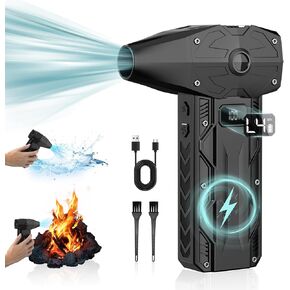 Compressed Air Duster, 4-Gear Adjustable 200000RPM Electric Air Duster,Jet Dry Blower Replace Air Can - No Canned Air Duster，8000mAh Rechargeable Air Blower for Deep Computer Clean, PC, Car Dry, Home.