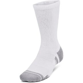 Under Armour - Unisex-Adult Performance Tech 3Pk Crew Socks, Color White (101), Size: Large