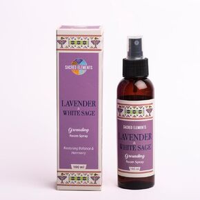 Sacred Elements White Sage Spray – Florida Water Ritual Mist for Aura Cleansing & Energy Clearing – 100% Organic, Crystal Quartz Infused – Negative Energy Remover & Smudge Spray – 6.8 oz Bottle