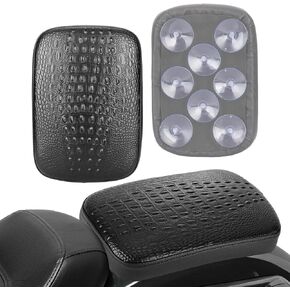 Motorcycle Passenger Cushion - Black Pillion Cushion with 8 Suction Cups, Suitable for Sports Cars Such as Harley Davidson