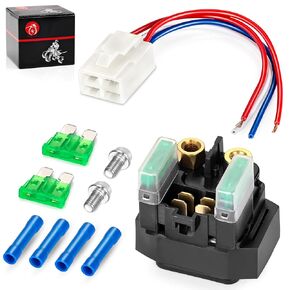 5HH-81940-02-00 Starter Solenoid Relay B-M Plug Compatible with Yamaha TTR90 TTR125 TTR230 FZ09 MT09 VMX1700 FJ09 Big Bear 250 400 Bruin 250 350 Grizzly Wolverine Raptor 350 400 450 660 YZF-R6 R1