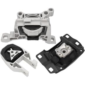 3PCS Front Engine Motor Mount Transmission Mount and Rear Lower Torque Strut Mount Kit for Ford Escape 1.6L 2013-2016 & 1.5L 2017-2019 (Silver Steel)