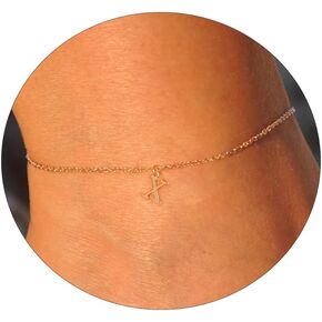Initial Ankle Bracelets for Women 14K Gold Plated O Chain Letter Initial Anklets Dainty Gold Anklet Ankle Bracelets Minimalist Summer Beach Foot Chain Ankle Jewelry Gifts