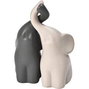 Elephant Statues Home Decor Small Figurines Home Ceramic Decor Sisterhood Elephant Ornament for Living Room House Shelf Table Vanity Entryway DéCor