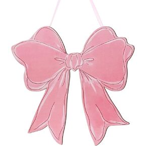 RattanView Retro Summer Bow Wooden Hanging Sign Strawberry Bow Wall Hanging Cute Preppy Wall Art Bowknot Welcome Door Sign Girly Decor for Girls Room College Dorm Apartment Indoor Outdoor Porch