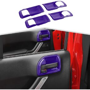 Inner Door Handle Bowl Cover Trim Interior Accessories Compatible with Jeep Wrangler JK JKU 2011-2017,Chrome