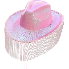 Cowboy Hat for Women Western Cowboy Cowgirl Hat with Fringes for Western Country Themed Bachelorette Party