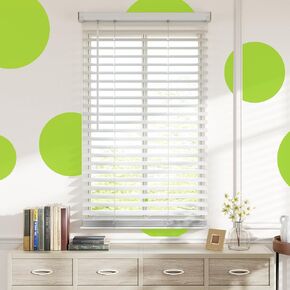 SZXIMU Window Blinds, 2" Cordless Room Darkening Blinds, 46" W x 64" H Horizontal Mini Blinds, Blinds & Shades, Blinds for Indoor Windows for Home & Office, White