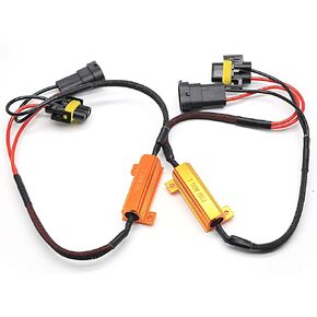 RENO H11/H8/H9 Canbus Resistor Kits for LED Fog Light Bulbs Anti-Flicker Error Elimination, Pack of 2