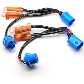 TechMax 9007 LED LED Fog Light Reservor Kits ، Anti Flicker & Error Decoder Universal Car Accessories Load Reservor لمصابيح LED HB5 ، حزمة من 2