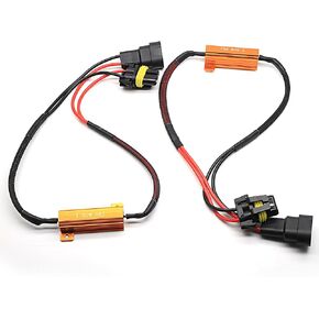 RENO 9005/9006/9012 Canbus Resistor Kits for LED Fog Light Bulbs Anti-Flicker Error Elimination, Pack of 2