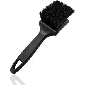 Car Carpet Cleaning Brush, Wheel Hub Scrub Brush Floor Mat Cleaning Brush with Stiff Bristle, Tire Carpet Srubber Upholstery Detailing Brush for Car Interior Home Cleaning (Khaki)