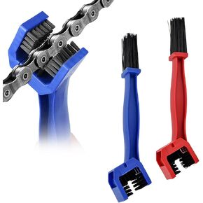 2 PCS Motorcycle Chain Brush, Bicycle Chain Cleaning Brush Tool, Chain Gears Maintenance Cleaning Brush for Motorcycle Bicycle Scooter Tricycle, Motorcycle Accessories (Black+Orange) in Kuwait