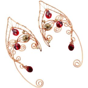 1pair Elf Ear Cuff Earrings Non-pierced Fairy Ear Wraps for Women Comfortable Aesthetic Accessories for Festivals Unique Design for Sensitive Skin