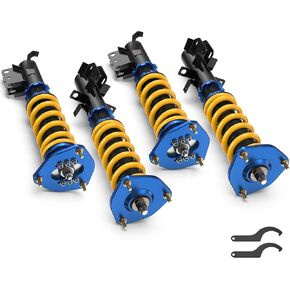 Height Adjustable Coilover Lowering Kit Compatible for Toyota Corolla E90 E100 E110 AE92 AE101 AE111 1988-1999 Suspension Coil Spring Strut Shocks (4pcs)