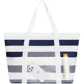 Beach Bags for Women - Large Tote Bags Waterproof Sandproof, Mesh Bag for Vacation Beach Tote Bag Pool Tote