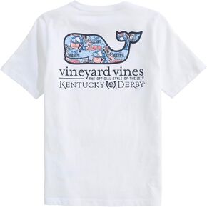 vineyard vines Boys' Kentucky Derby Sticker Whale Fill Short-Sleeve Pocket Tee