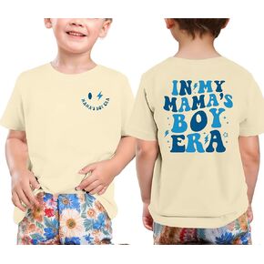 in My Boy Mom Era Shirt Mommy and Me Matching Outfits Mother's Day Tshirt Gift Funny Letter Printed Tees