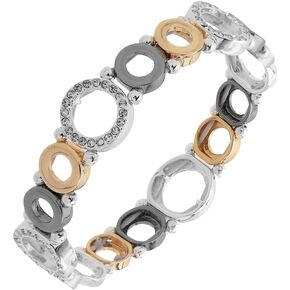 Nine West Women's Boxed Tri Tone Stretch Bracelet