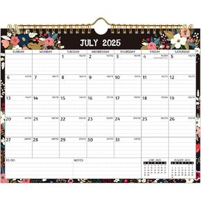 Wall Calendar 2024-2026 – Sep. 2024 - Feb. 2026, 18 Monthly Calendar 2024-2026, 11 x 8.5 In, 2025 Calendar 18 Months, 2025 Wall Calendar with Ruled Blocks, Thicker Paper, Holidays, To-do List ＆ Notes