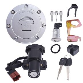 WFLNHB Ignition Switch Fuel Cap Seat Lock Key Replacement for Honda CBR600RR2007-2014, CBR1000RR 2008-2014