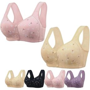 Daisy Bras for Women 2025 2Pack New Breathable Bra No Underwire Front Button Bra