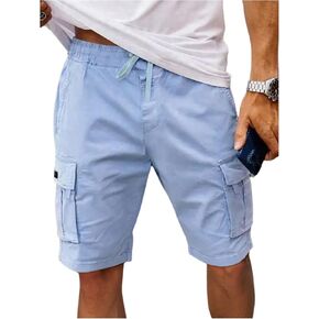 Floerns Men's Drawstring Waist Straight Leg Cargo Shorts Casual Short Pants with Pockets