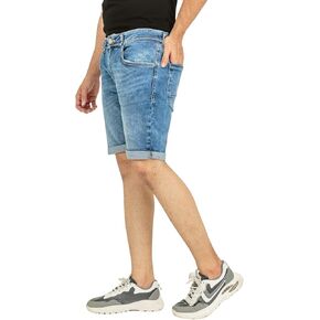 Essentials Men's Classic Relaxed Denim Fit Five Pocket Jean Short with Premium Stretch Cotton Fabric