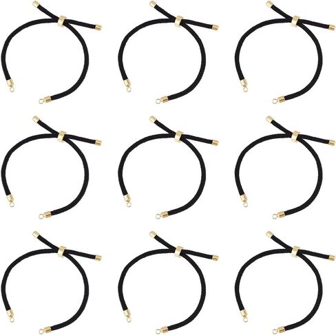 UNICRAFTALE 10Pcs Slider Bracelets Nylon Twist Cord Bracelet 22~23cm Red Link Bracelet with Brass Findings Adjustable Bracelet Chains for Jewelry Making Chains for DIY Bracelet Making Women in Saudi Arabia