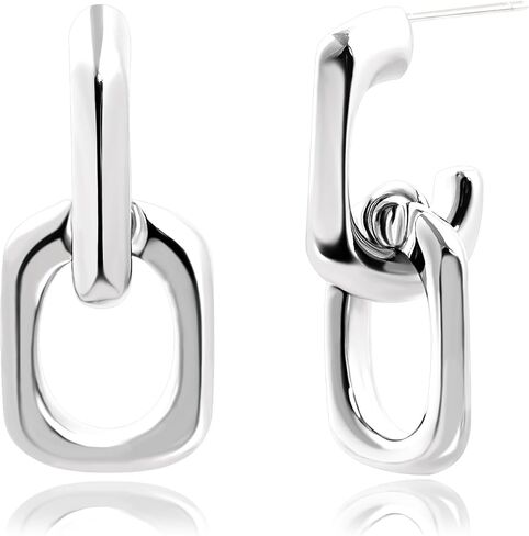Chunky Gold Earrings for Women - Double Knots 14K Real Gold Plated Hypoallergenic Nickel Free Jewelry Dangle, Dainty Statement Knot Drop Earrings for Womens Trendy in Saudi Arabia