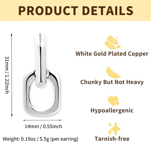 Chunky Gold Earrings for Women - Double Knots 14K Real Gold Plated Hypoallergenic Nickel Free Jewelry Dangle, Dainty Statement Knot Drop Earrings for Womens Trendy in Saudi Arabia