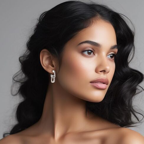 Chunky Gold Earrings for Women - Double Knots 14K Real Gold Plated Hypoallergenic Nickel Free Jewelry Dangle, Dainty Statement Knot Drop Earrings for Womens Trendy in Saudi Arabia