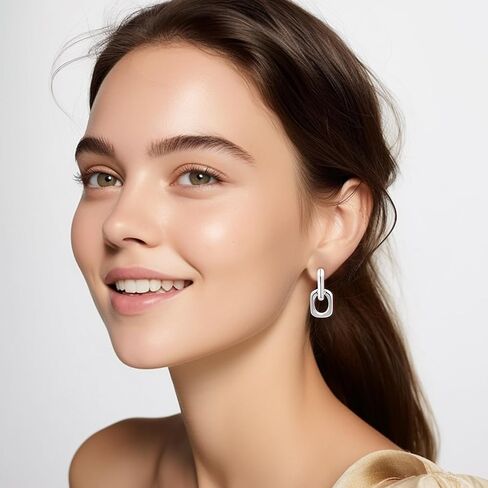 Chunky Gold Earrings for Women - Double Knots 14K Real Gold Plated Hypoallergenic Nickel Free Jewelry Dangle, Dainty Statement Knot Drop Earrings for Womens Trendy in Saudi Arabia