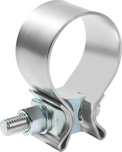 Zlirfy Universal Exhaust Clamp,1.75" 2.0" 2.25" 2.5" 3.0" Narrow Exhaust Band Seal Clamp,Stainless Steel Muffler Band Clamp Narrow Band Clamp,Used for Exhaust Tip,Exhaust Manifold (3.0 inch) in Saudi Arabia