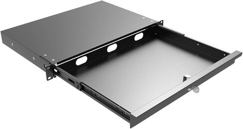 QiaoYoubang 2U Server Cabinet Case 19 Inch Rack Mount Lockable Drawer with Key, 12.6 Inch Depth in Saudi Arabia