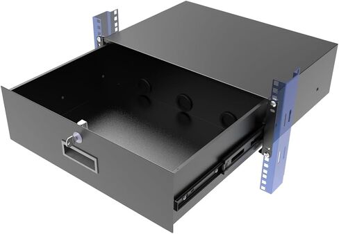 QiaoYoubang 2U Server Cabinet Case 19 Inch Rack Mount Lockable Drawer with Key, 12.6 Inch Depth in Saudi Arabia