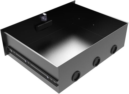 QiaoYoubang 2U Server Cabinet Case 19 Inch Rack Mount Lockable Drawer with Key, 12.6 Inch Depth in Saudi Arabia
