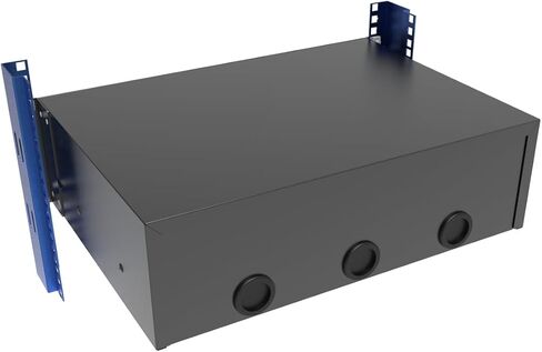 QiaoYoubang 2U Server Cabinet Case 19 Inch Rack Mount Lockable Drawer with Key, 12.6 Inch Depth in Saudi Arabia