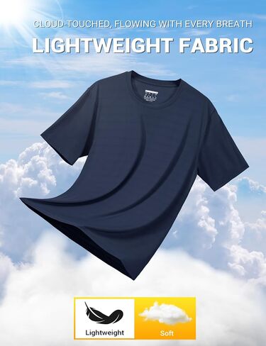TACVASEN Men's Lightweight Athletic T-Shirts Quick Dry Workout Gym Tops Short Sleeve Running Tee Shirt Performance Activewear in Saudi Arabia