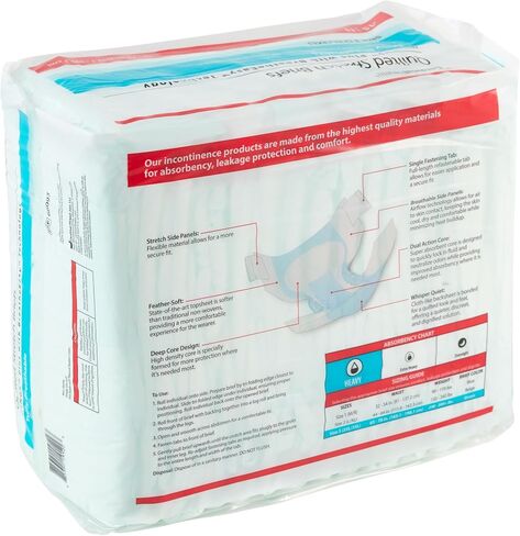 Cardinal Health™ Wings™ Plus Quilted Stretch Brief with BreatheEasy™ Technology, Size 2 (L/XL), Bag of 15 in Saudi Arabia