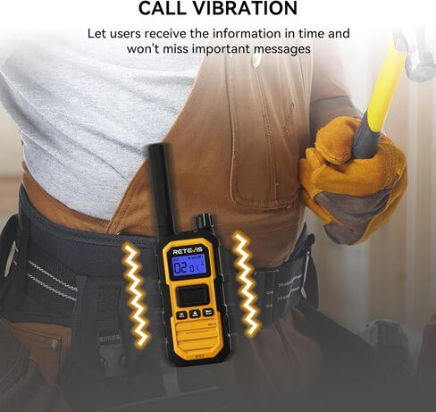 Retevis RB48 Plus Walkie Talkies for Adults, 5W GMRS Waterproof 2 Way Radio Long Range, Heavy Duty Rechargable Two Way Radios, Group Call, Dual PTT, Vibration Alert, NOAA(4 Pack) in Saudi Arabia