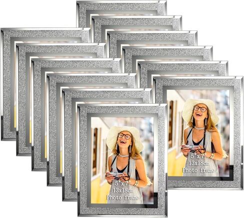Calenzana 4x6 Picture Frame Sparkle Glass Photo Frames Set for Tabletop, 2 Pack in Kuwait